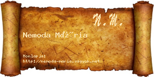 Nemoda Mária névjegykártya