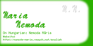 maria nemoda business card