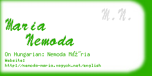 maria nemoda business card